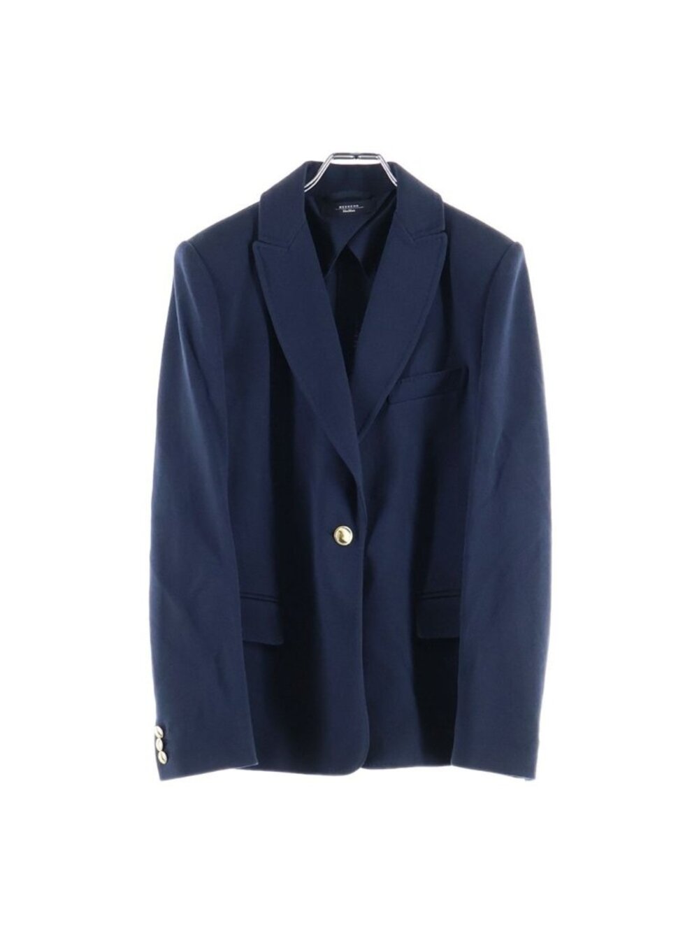 Max Mara Weekend Single Breasted Tailored Jacket Navy